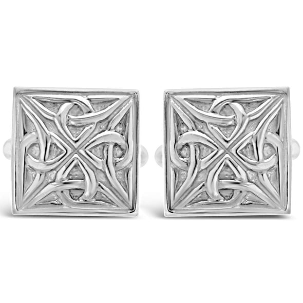 Sterling Silver Celtic Square Cufflinks