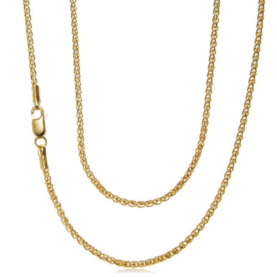 9ct Yellow Gold Rope Chain Necklace - 4.85g - 20" (50cm) - Width 2mm - Suitable for a man or woman - Comes in a Jewellery presentation gift box
