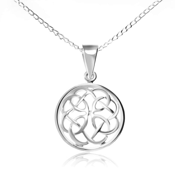 Alexander Castle Sterling Silver Celtic Knot Pendant Necklace with 18" Chain and gift box. Great woman's gift for Christmas or Birthday's