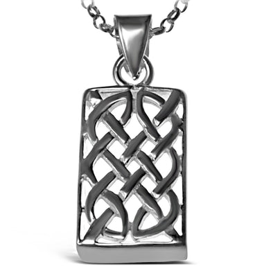 Sterling Silver Celtic Pendant Necklace With 18" Chain