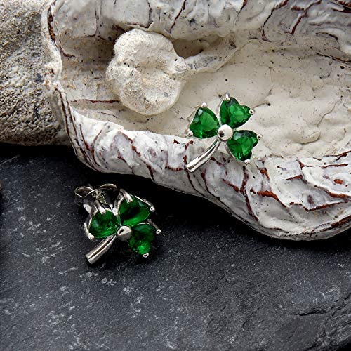 Sterling Silver Shamrock Irish Celtic Earrings