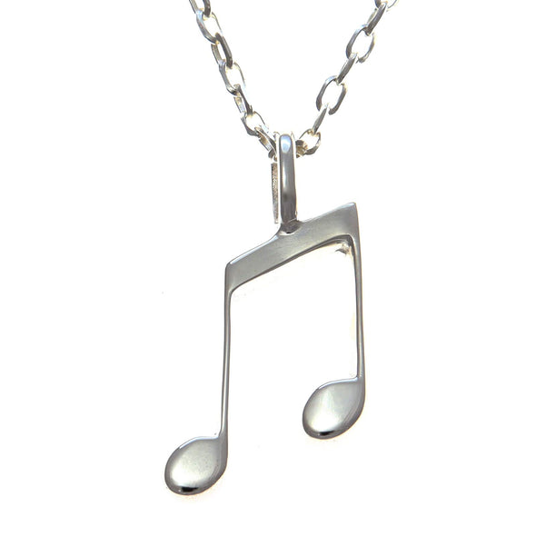 Sterling Silver Semi Quaver Pendant Necklace with 18" Chain and Jewellery Gift Box