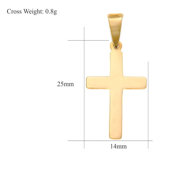 9ct Gold Cross Pendant Necklace With 18" Gold Chain & Jewellery Gift Box