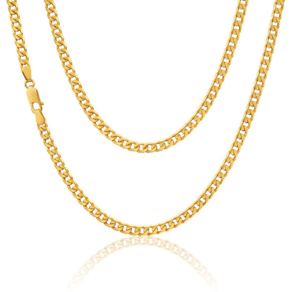9ct yellow Gold Curb Chain necklace - 3.5g - 18" (45cm) - Suitable for a woman - Comes in a Jewellery presentation gift box