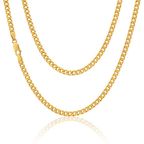 24" Solid 9ct Gold Chain Curb Chain Necklace - 2mm - Yellow Gold Necklace for Women & Men with Jewellery Gift Box