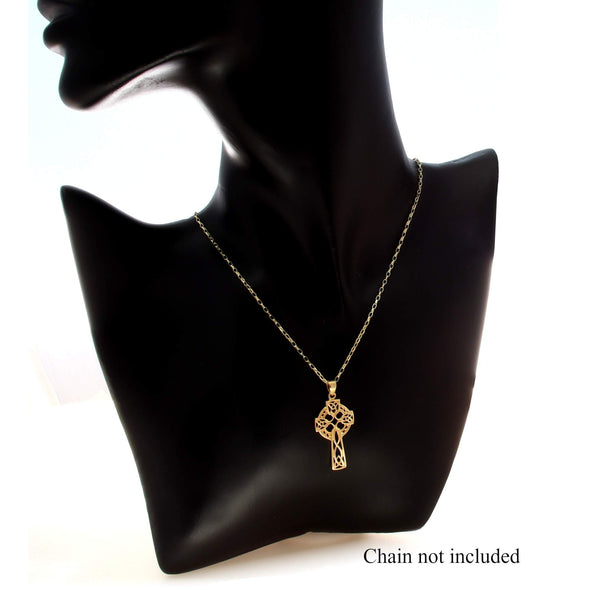 9ct Gold Celtic Cross Pendant With Gift Box