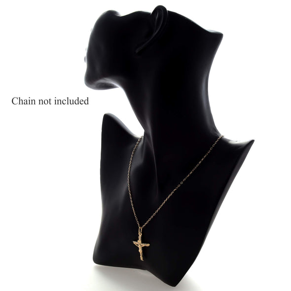 Alexander Castle 9ct Gold Crucifix Cross Pendant With Jewellery Gift Box - Suitable for men or women