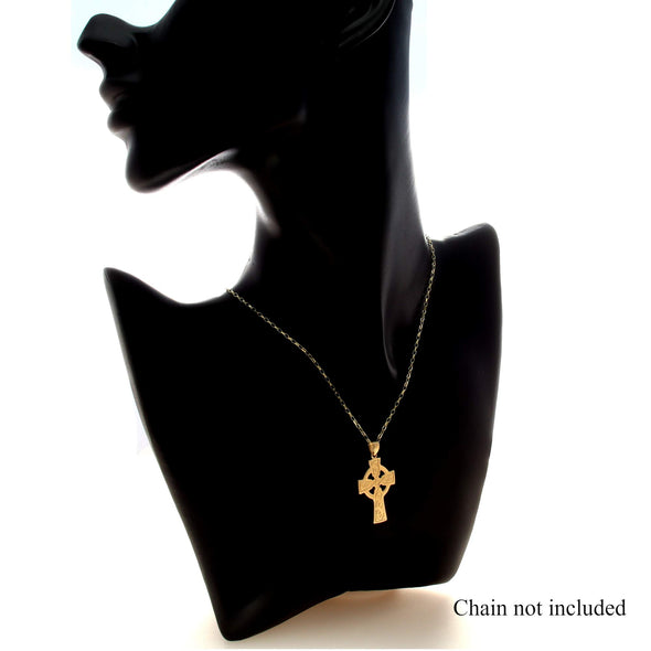 9ct Gold Celtic Cross Pendant With Gift Box