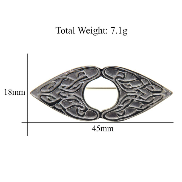 Alexander Castle Sterling Silver Celtic Brooch and Jewellery Gift Box
