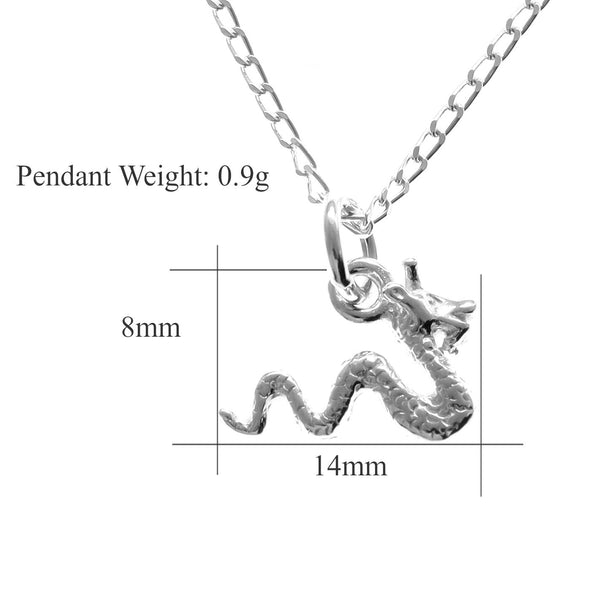Nessie Sterling Silver Pendant - Loch Ness Monster Necklace with 18" Chain and Jewellery Gift Box