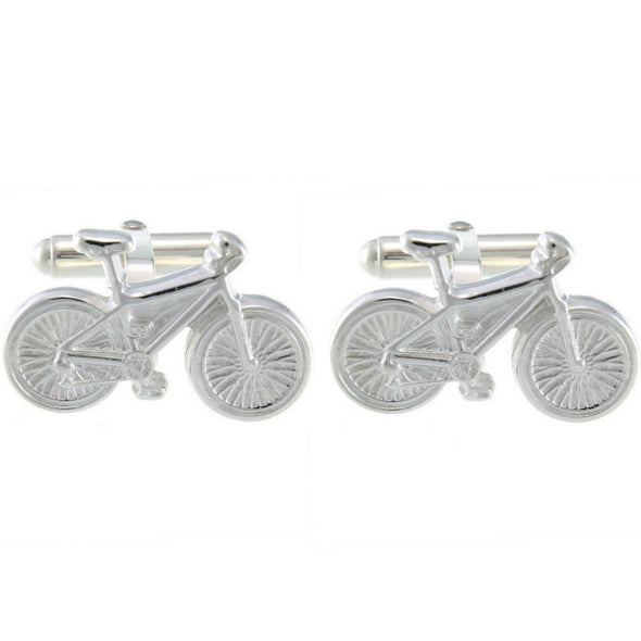 Sterling Silver Bicycle Bike Cufflinks & Gift Box