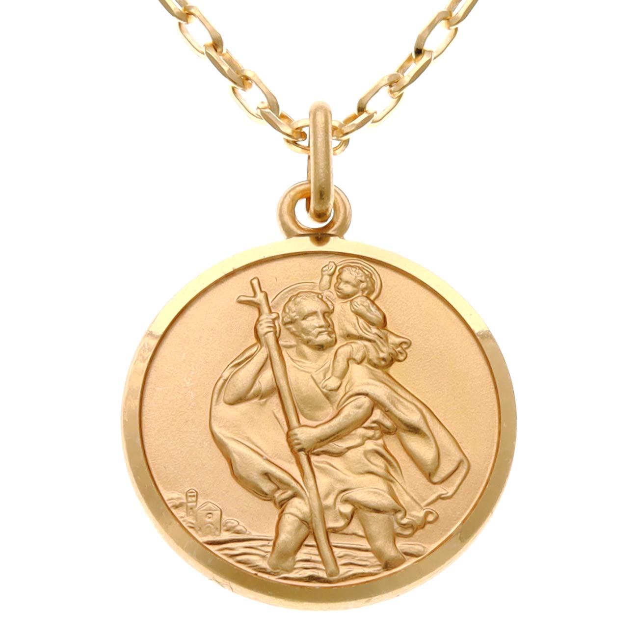 St. Christopher Men's Basketball Necklace - Sterling Silver Medal On 20