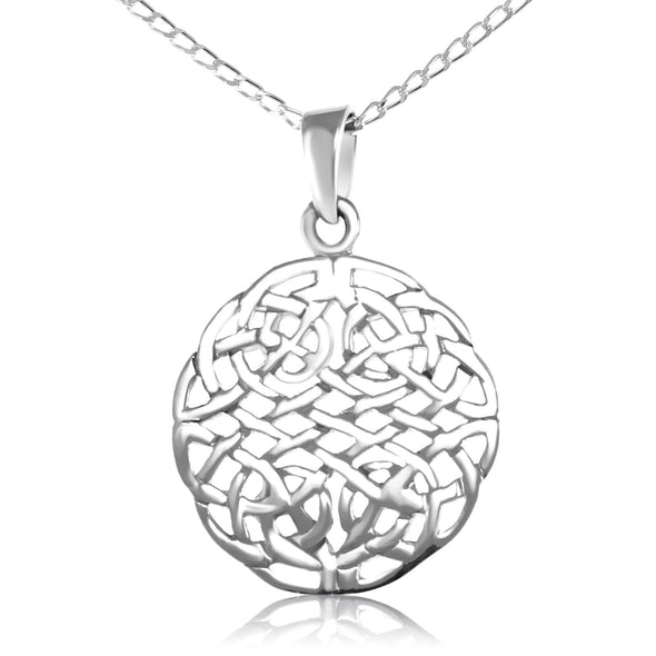 Sterling Silver Celtic Pendant Necklace with 18" Chain and gift box by Alexander Castle