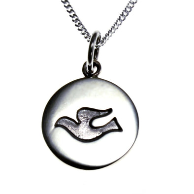 STERLING SILVER DOVE PENDANT NECKLACE WITH 18" CHAIN
