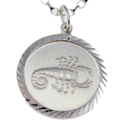 Sterling Silver Scorpio (The Scorpion) Pendant Necklace & 18" Chain