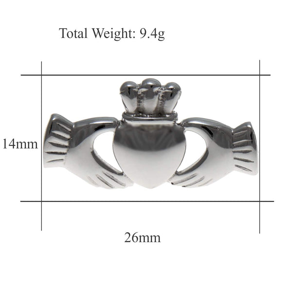 Sterling Silver Claddagh Irish Cufflinks with Presentation Gift Box. Great gift for a man on a birthday or Christmas