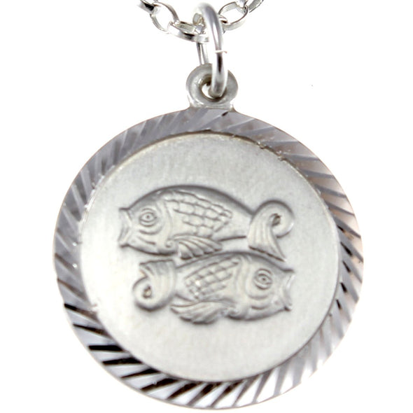 Sterling Silver Pisces (The Fish) Pendant Necklace & 18" Chain