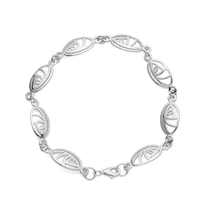 Sterling Silver Bracelet for Women Charles Rennie Mackintosh Jewellery with Jewellery Gift Box - 7.5 Inches