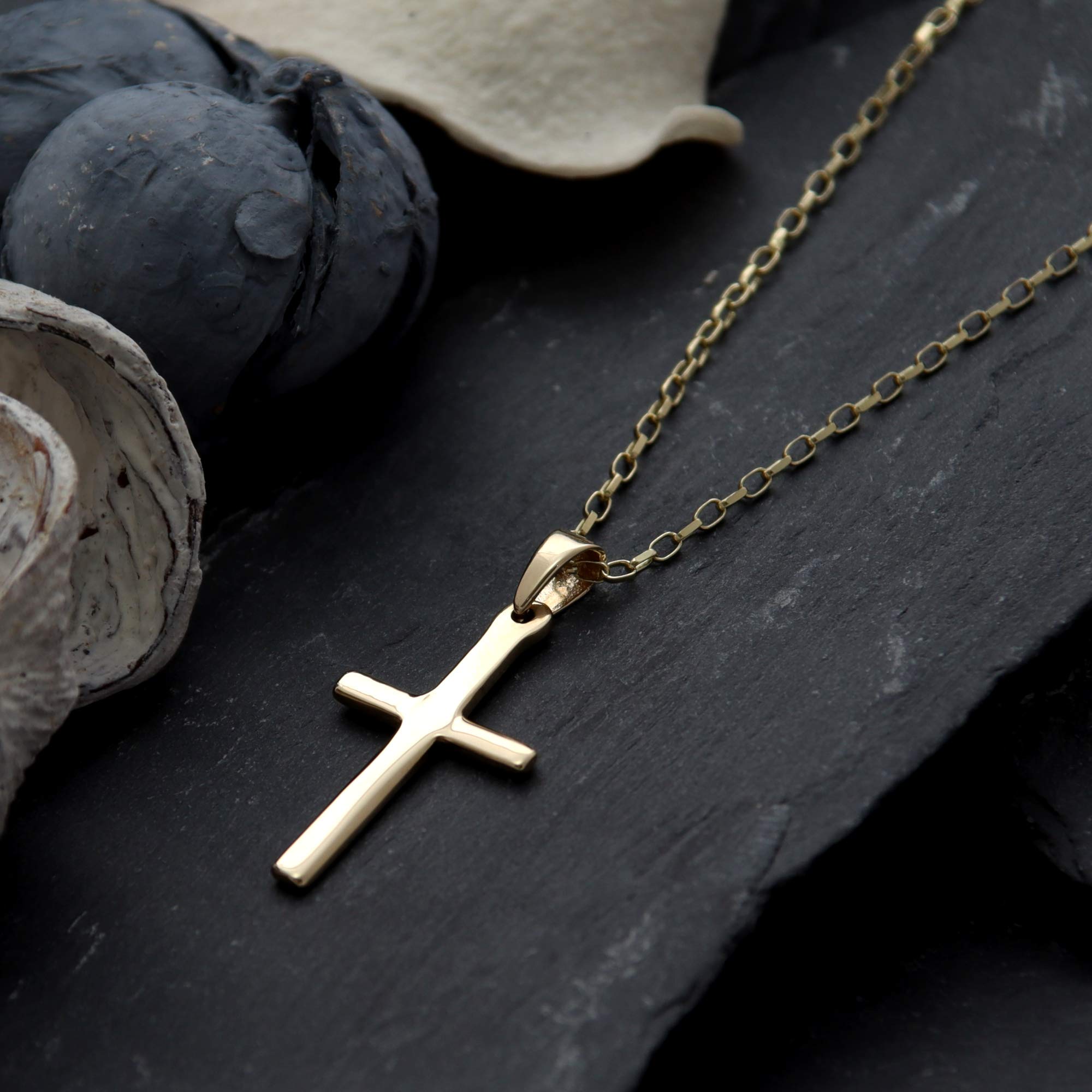 Yellow Gold Gold Cross Necklace Womens Amazon Gold Cross Pendant