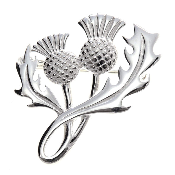 Sterling Silver Thistles Brooch and jewellery gift box