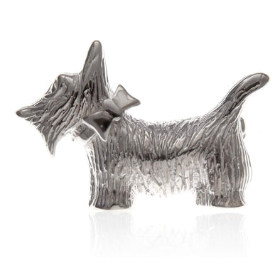 Sterling Silver Highland Terrier - Scottie Dog Brooch