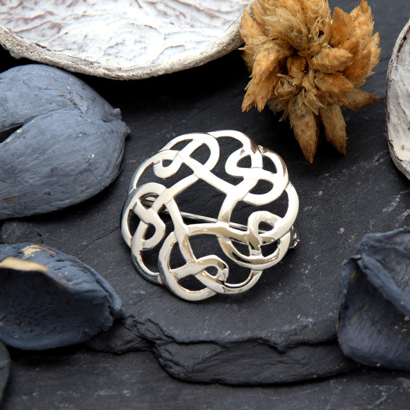 Sterling Silver Celtic Brooch and Jewellery Gift Box