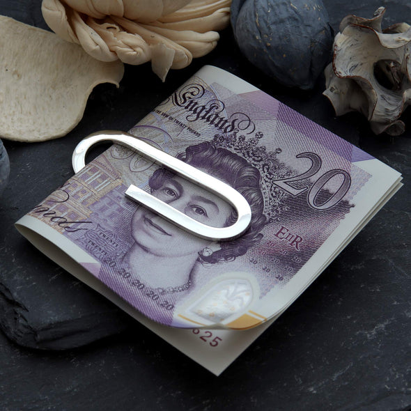 Alexander Castle Sterling Silver Paper Clip Money Clip - Men's Gift in Jewellery Box